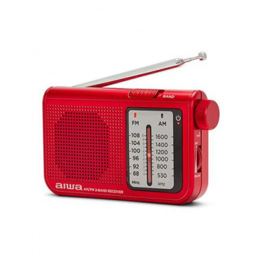 AIWA Radio Portatil Analogica AM/FM RS-55/RD Rojo
