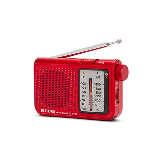 AIWA Radio Portatil Analogica Am/fm RS-55/RD Rojo