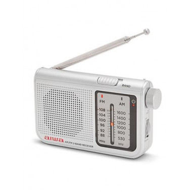 AIWA Radio Portatil Analogica AM/FM RS-55/SL Plata