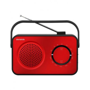 AIWA Radio Portatil AM/FM Recargable R-190BRD Rojo