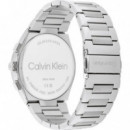 Reloj Plateado E/verde  CALVIN KLEIN