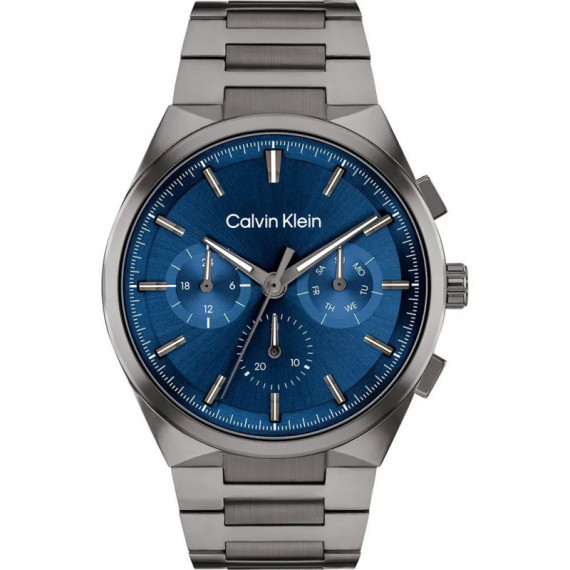 Reloj Plateado E/azul  CALVIN KLEIN