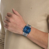 Reloj Plateado E/azul  CALVIN KLEIN