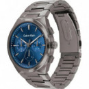 Reloj Plateado E/azul  CALVIN KLEIN