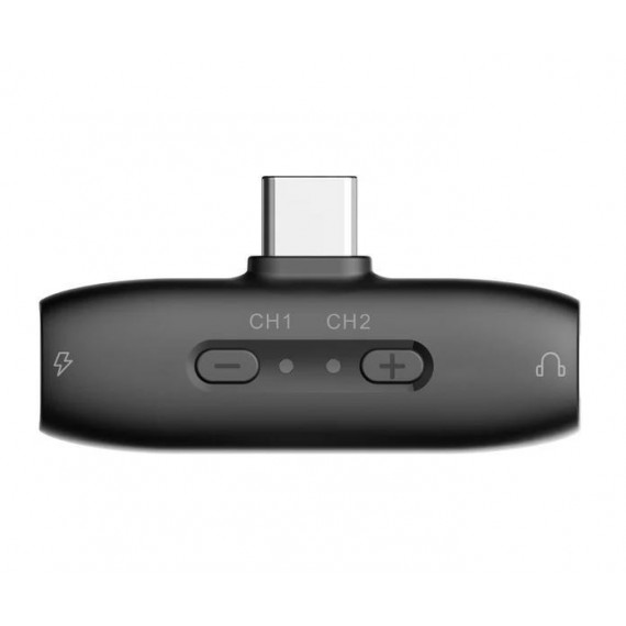 Micrófono HOHEM 2TX+1RX Conector USB C Negro