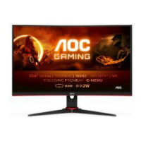 Monitor Gaming AOC 24" Fhd Curvo NEGRO/ROJO(C24G2AE/BK)