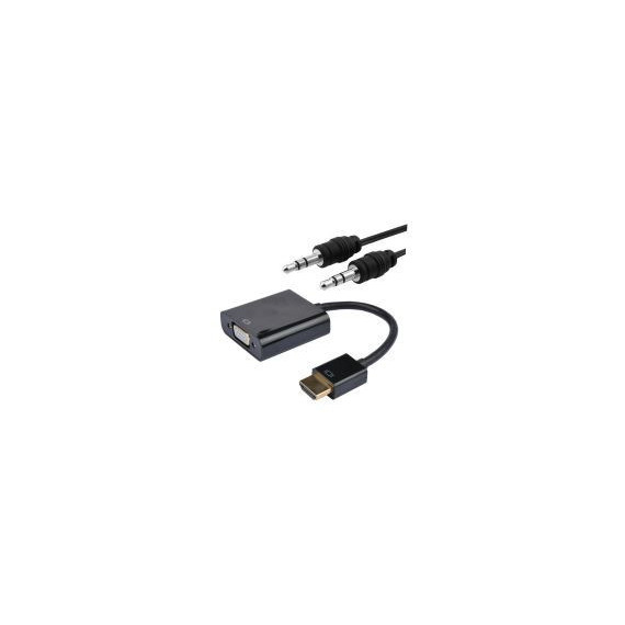 Nanocable HDMI a Vga+audio 10CM+1.0M (10.16.2001-BK)  NANO