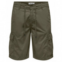 Bermudas ONLY&SONS Loc Cargo Olive Night