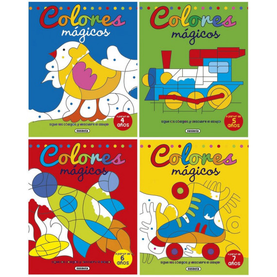 Colores Magicos Colorea por Codigos 4 Titulos Colores Magicos Colorea por Codigos 4 Titulos