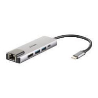 Hub D-LINK Usb-c a HDMI RJ45 Usb-c 2XUSB 3.0 (DUB-M520)