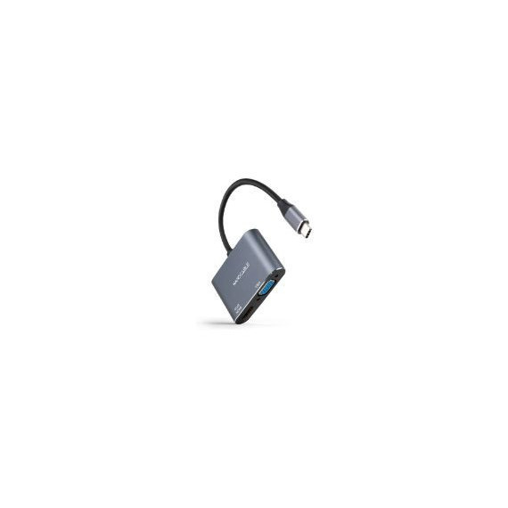 Adaptador Nanocable Usb-c/m-hdmi/vga Gris (10.16.4303)  NANO