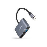 Adaptador Nanocable Usb-c/m-hdmi/vga Gris (10.16.4303)  NANO