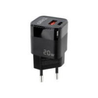 Cargador Pared TOOQ 20W 1USB 1USB-C Negro (TQWC-QCPD20)