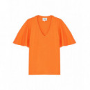 Camisetas Mujer Camiseta CKS Tiko Bright Orange