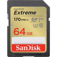 SANDISK Tarjeta Memoria Sdxc 64GB con Adaptador Extreme Uhs-i 170MB/S