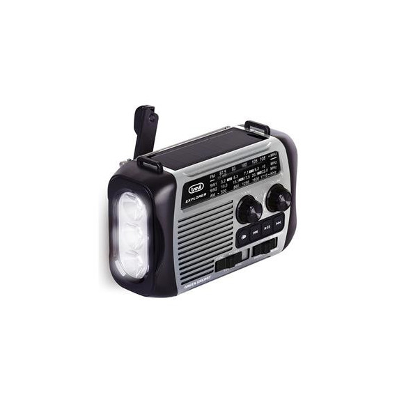 TREVI Radio Solar con Dymo Explorer Am/fm/sw con Bluetooth+micro Sd RA7F30 Bt Gris