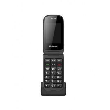 DENVER Telefono Movil con Tapa 4G Senior BAS-24600L Negro
