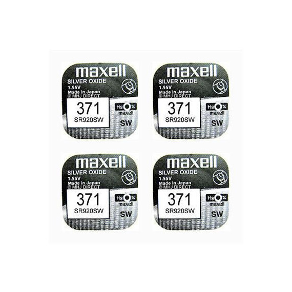 MAXELL Pila Boton 371/SR920SW Oxido Plata