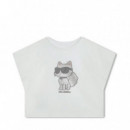 Camiseta con Pedreria sin Mangas Kids  KARL LAGERFELD