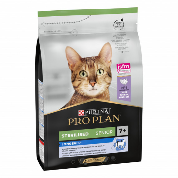 Pplan Cat Sterilised/senior +7 Pavo 3 Kg  PROPLAN