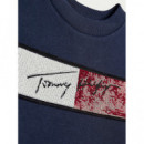 Sequins Flag Sweatshirt Twilight Navy  TOMMY HILFIGER