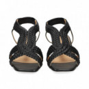 Sandalia Bebe Trenzada Piel Negro  VICENZA