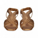 Sandalia Bebe Trenzada Piel Bronce  VICENZA