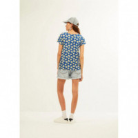 Camisas y Tops Camiseta XANTIK Easy M/c Navy Daisy