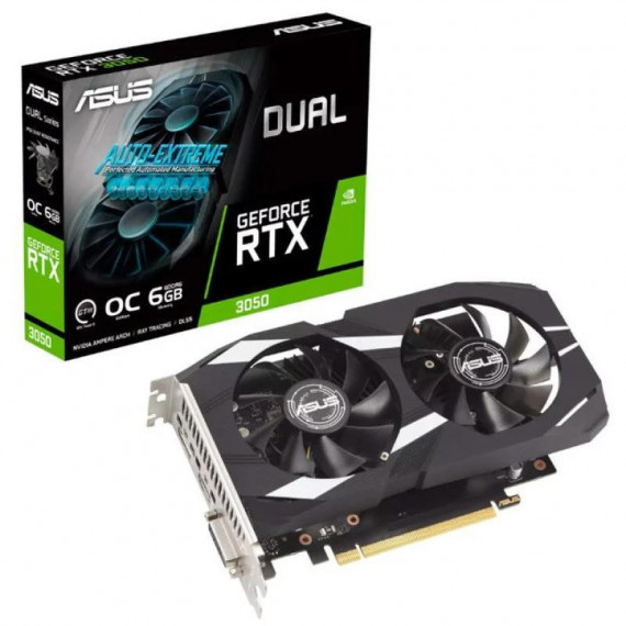 Tarjeta de Video ASUS Dual Nvidia RTX3050 6GB Oc Edition GDRR6 Pcie 4.0