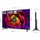 Televisión LG Led 43" 43UR730, 4K Ultra Hd, Smart TV Wi-fi,