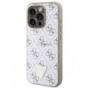 GUESS Funda Iphone 15 Pro Max Blanco 4G Triangulos