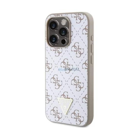 GUESS Funda Iphone 15 Pro Max Blanco 4G Triangulos