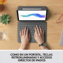 Funda con Teclado LOGITECH Retroiluminado con Trackpad para Ipad Pro de 11 Pulgadas (1.ª, 2.ª, 3.ª y 4.ª Gen.) y Ipad Air (4.ª,