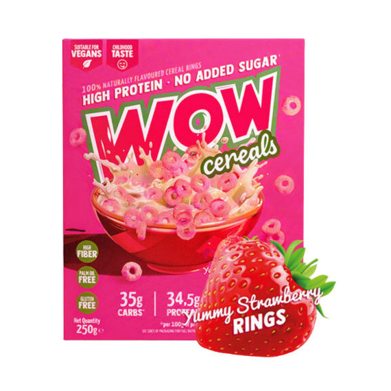 Wow Cereals Fresa Big  - 250 Gr  BIG SUPPLEMENTS