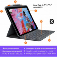 Funda con Teclado LOGITECH Slim Folio Inalámbrico Integrado para Ipad 7ª Generación