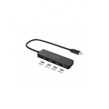 AQPROX Hub Tipo C con 4XUSB Tipo C APPC54 Negro