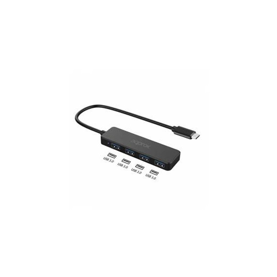 AQPROX Hub Tipo C con 4XUSB Tipo C APPC54 Negro