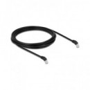 DELOCK Cable RJ45 Cat 6A Acodado 45º 3MTRS Negro 80277