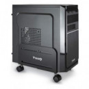 TOOQ Soporte para Cpu con Ruedas Metal UMCS0004-B Negro