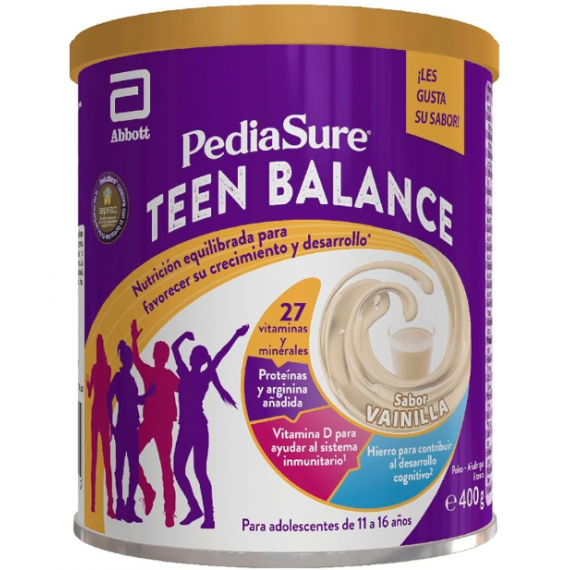 Pediasure Teen Balance 1 Lata 400 G Sabor Vainil  ABBOTT LABORATORIES S.A