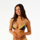 Top de Bikini de Triángulo Heat Splice Hibiscus  RIP CURL