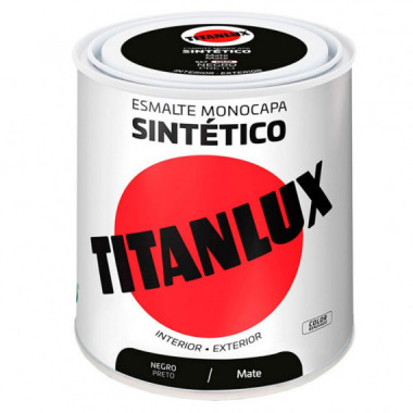 Pintura Titanlux Esmalte Sintetico Mate Negro 576 4 Litros