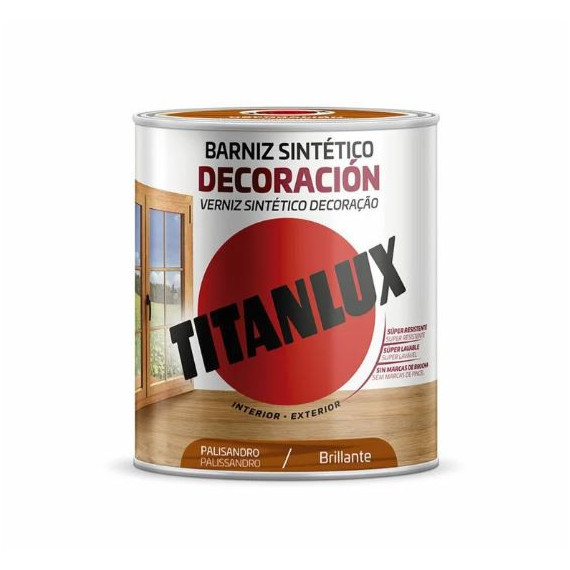 Barniz Titan Sintetico Decoracion Brillante Palisandro 0.250 Litros