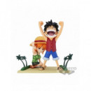 Figura Luffy y Nami One Piece World  BANPRESTO