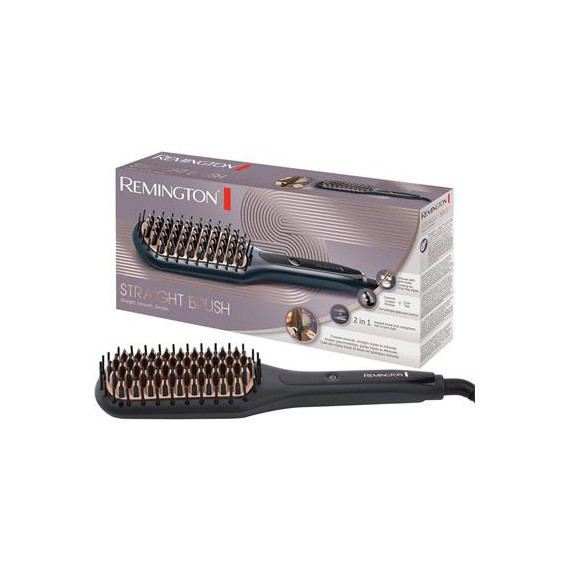 REMINGTON Cepillo Alisador 2 en 1 CB7400 Cerdas de Ceramica, 3 Niveles de Temperatura,apagado Autom.