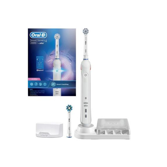 Oral B Cepillo Electrico Smart Series 4 4000 D601.525.3P con Carcasa de Viaje Blanco  ORAL-B