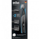 BRAUN Recortadora de Precision PT5010 Vello Facial Lavable con Pilas