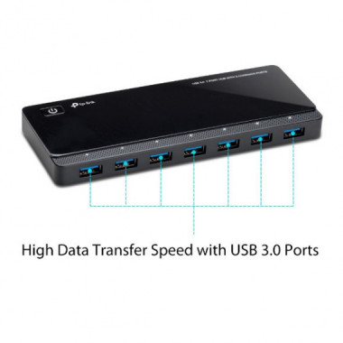 Hub USB TP-LINK 7 Puertos USB 3.0 + 2 de Carga UH720