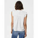 Blusa de Manga Corta con Detalle de Crochet  MARKS AND SPENCER