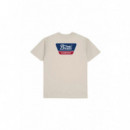 Camisetas Hombre Camiseta BRIXTON Linwood Cream